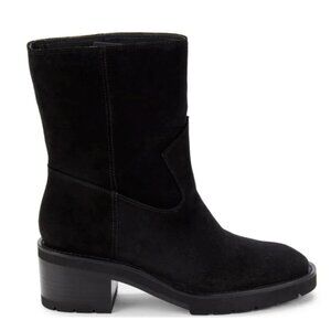 Stuart Weitzman Women's Boulevard Moto Suede Bootie Size 6.5M Black